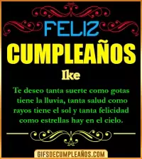 GIF Frases de Cumpleaños Ike